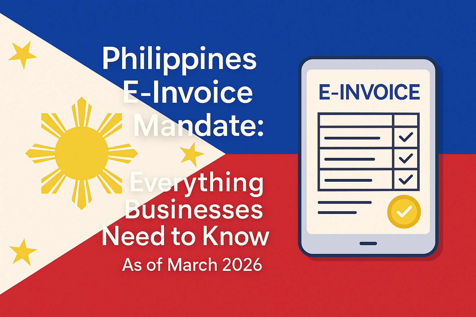 Philippines E‑Invoicing Mandate: Everything Businesses Need to Know as of March&nbsp;2026
