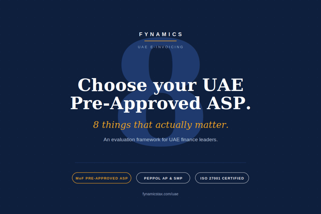 A practical 8-point checklist UAE finance leaders are using to evaluate MoF Pre-Approved ASPs ahead of the 31 July 2026 appointment deadline